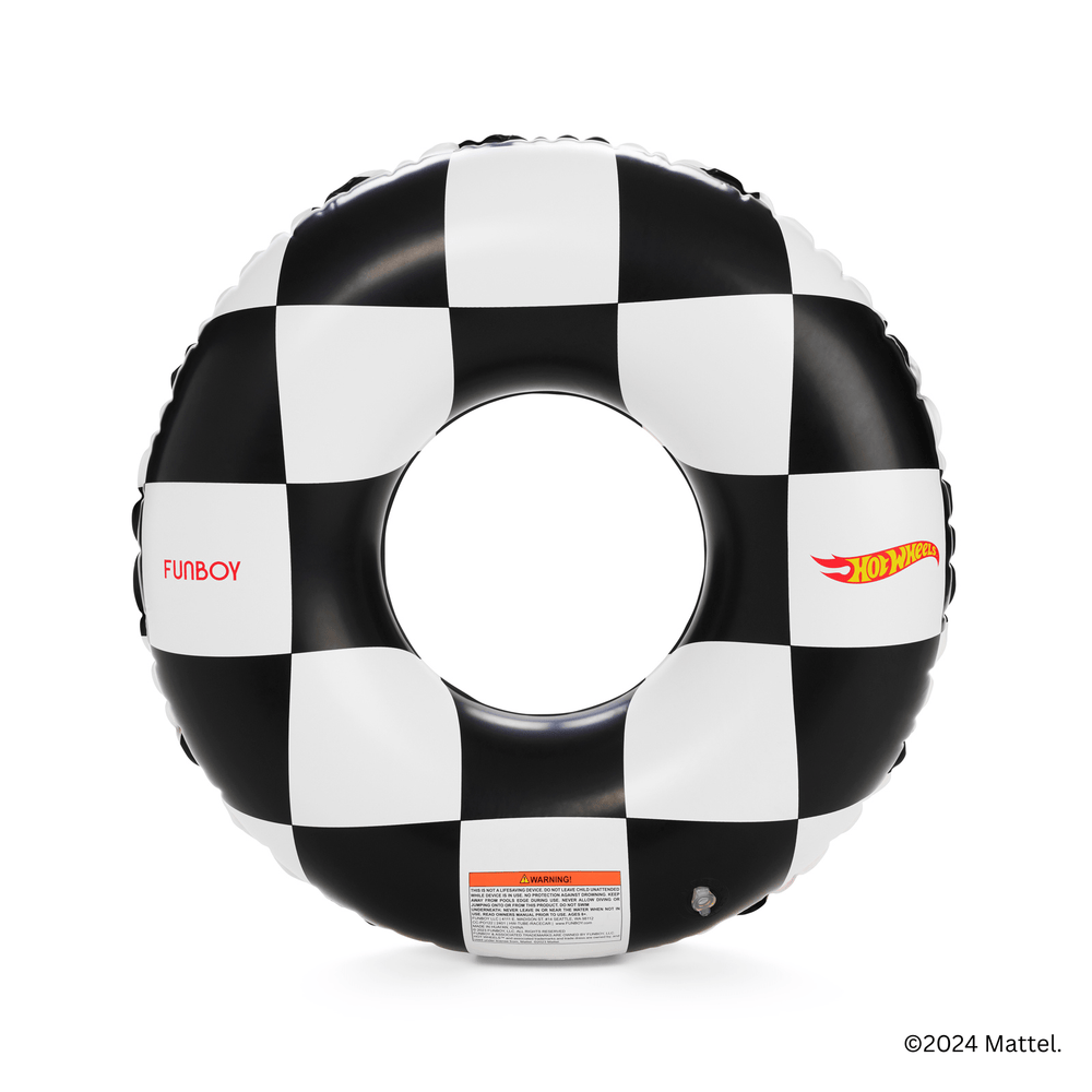 FUNBOY Hot Wheels Kids Checkered Flame Tube Float