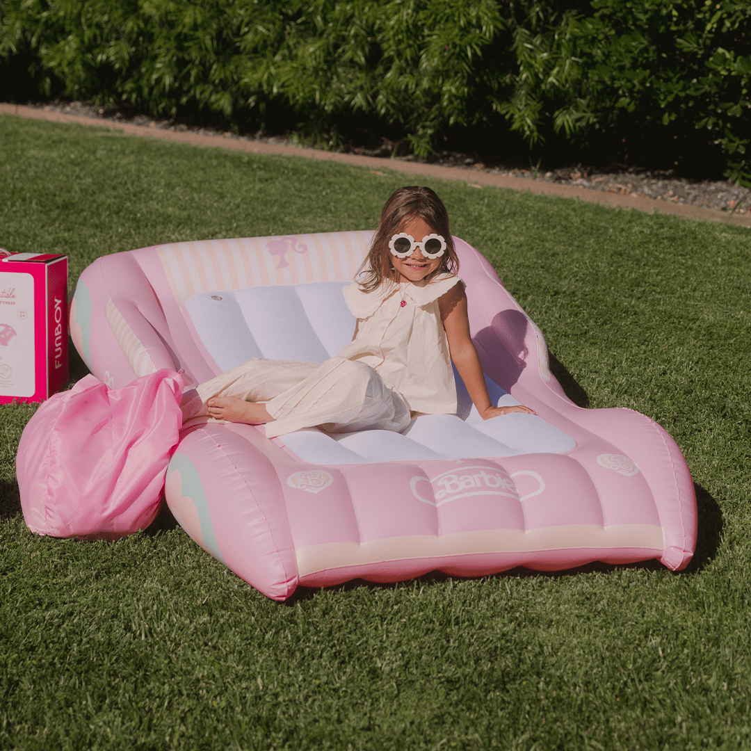 FUNBOY Barbie Bed: Inflatable Kid's Sleepover Bed