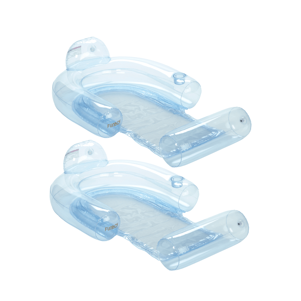 FUNBOY Clear Aqua Mesh Chair Pool Float - 2 Pack