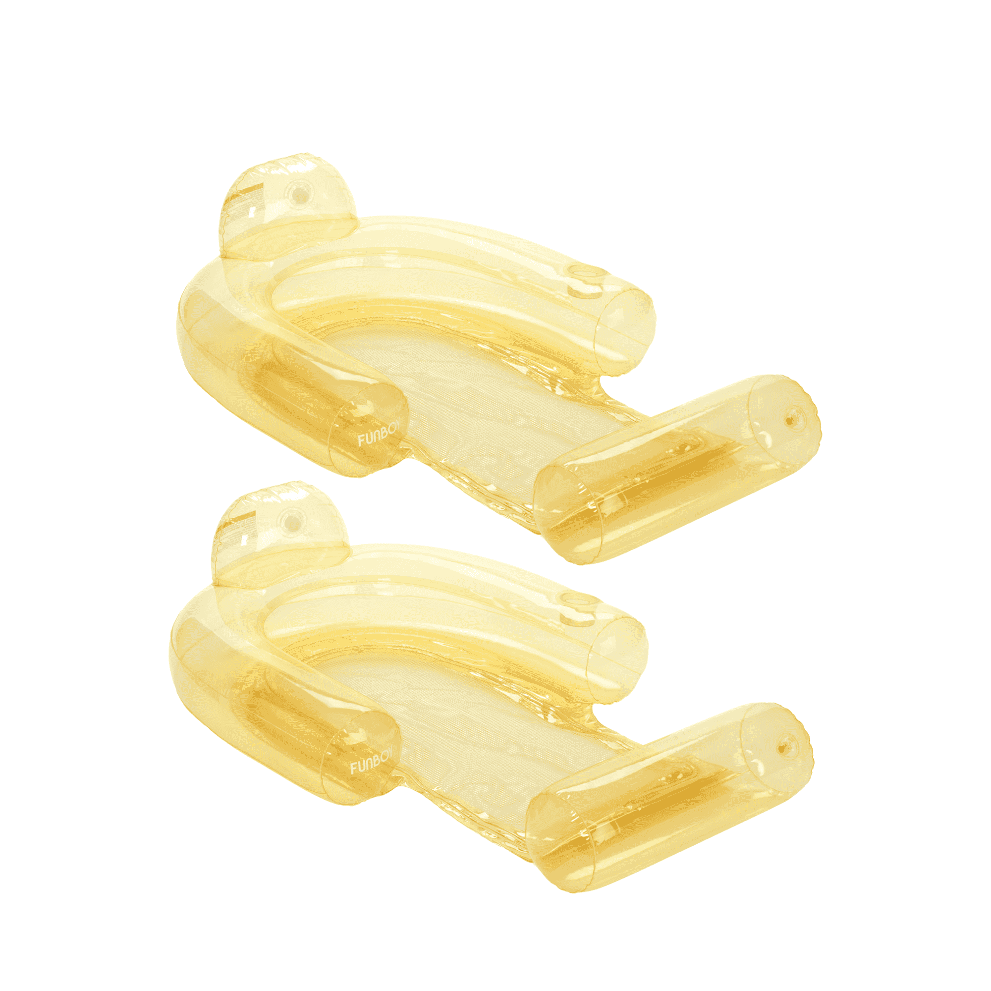 FUNBOY Clear Yellow Mesh Chair Water Hammock - 2 Pack