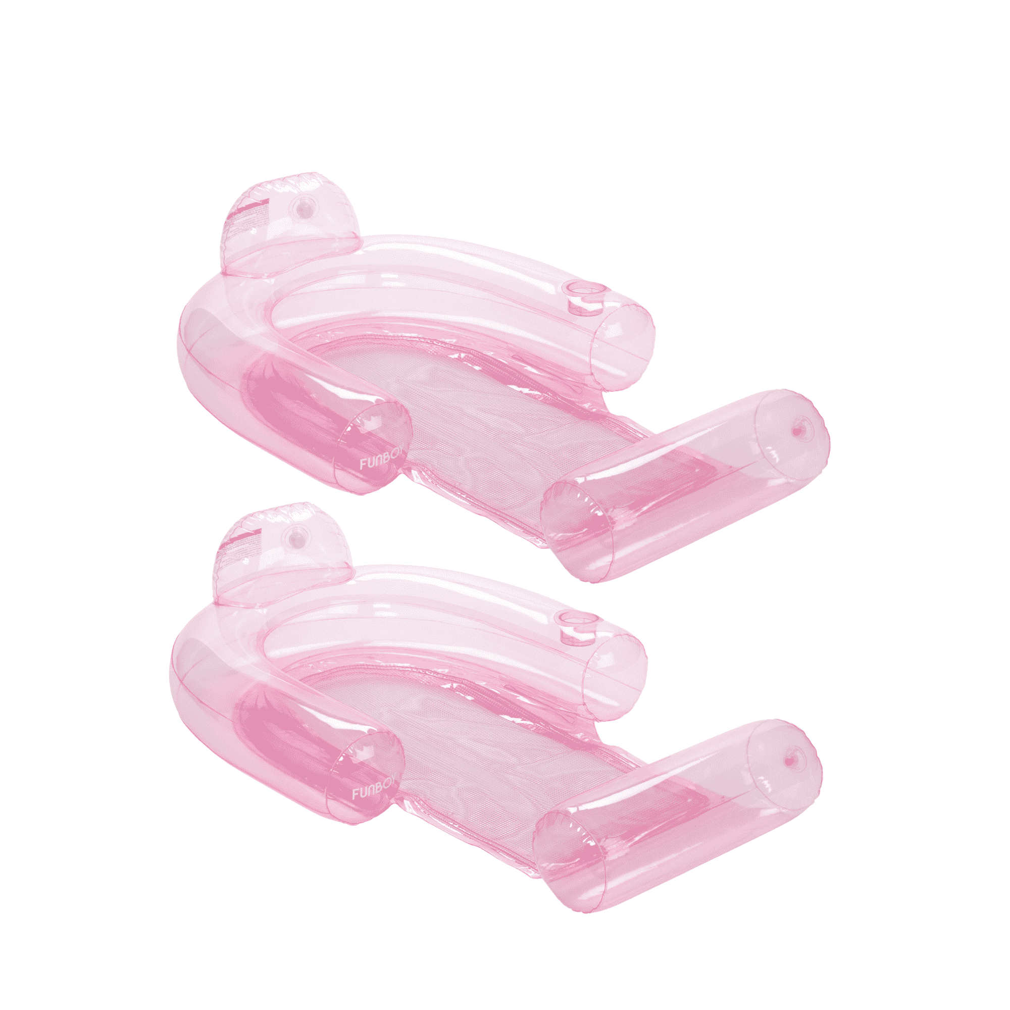 FUNBOY Clear Pink Mesh Chair Water Hammock - 2 Pack