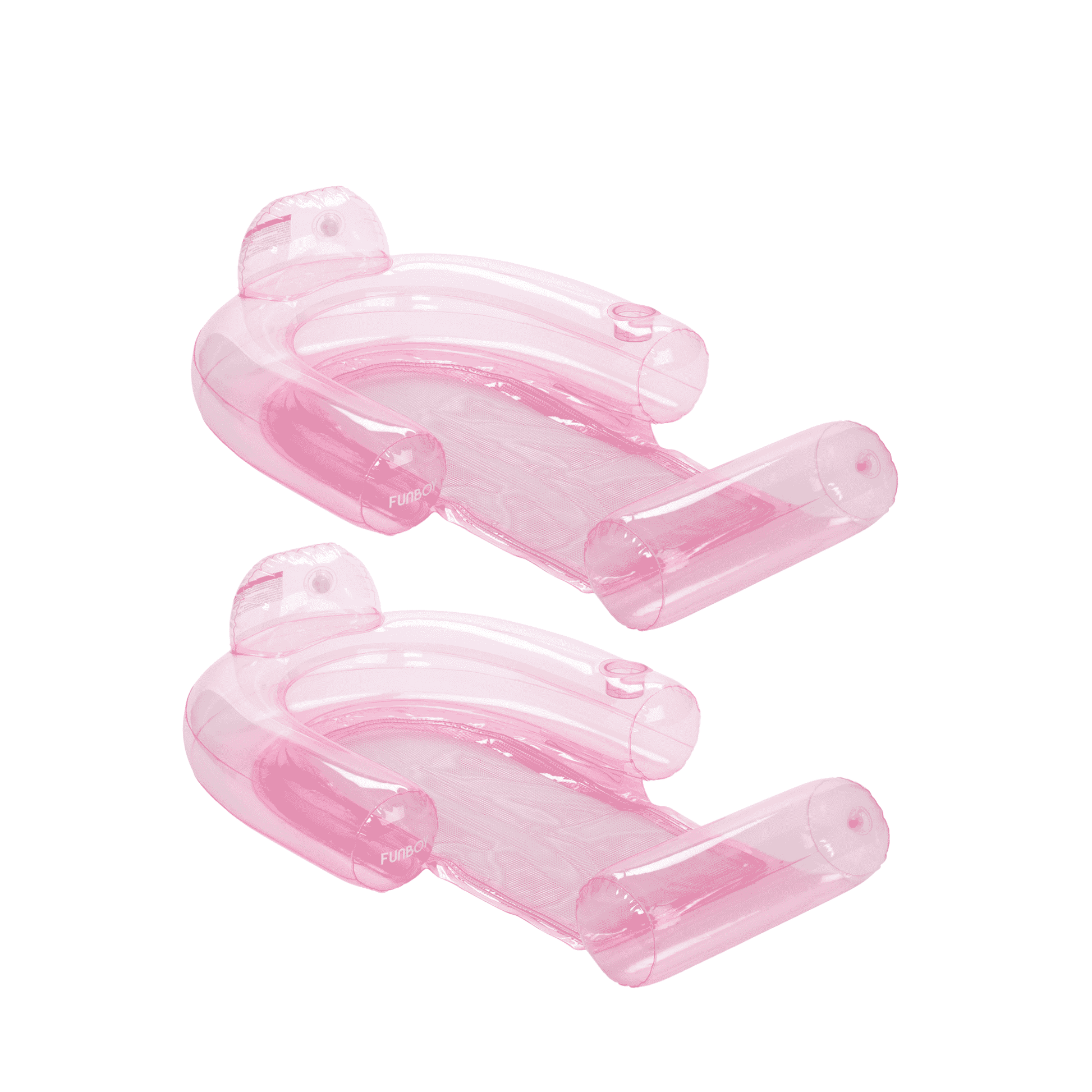 FUNBOY Clear Pink Mesh Chair Water Hammock - 2 Pack