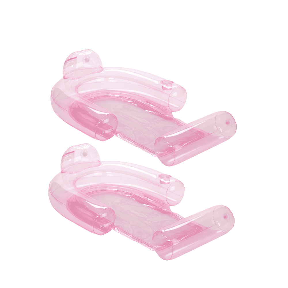 FUNBOY Clear Pink Mesh Chair Water Hammock - 2 Pack