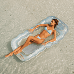 FUNBOY Mesh Pool Float Lounger, Clear Blue, 2-Pack