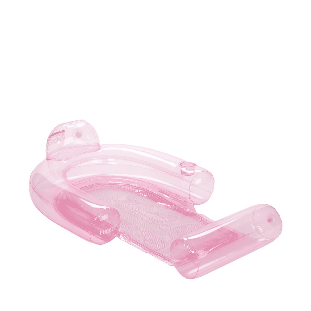 FUNBOY Clear Pink Mesh Chair Pool Float & Water Hammock