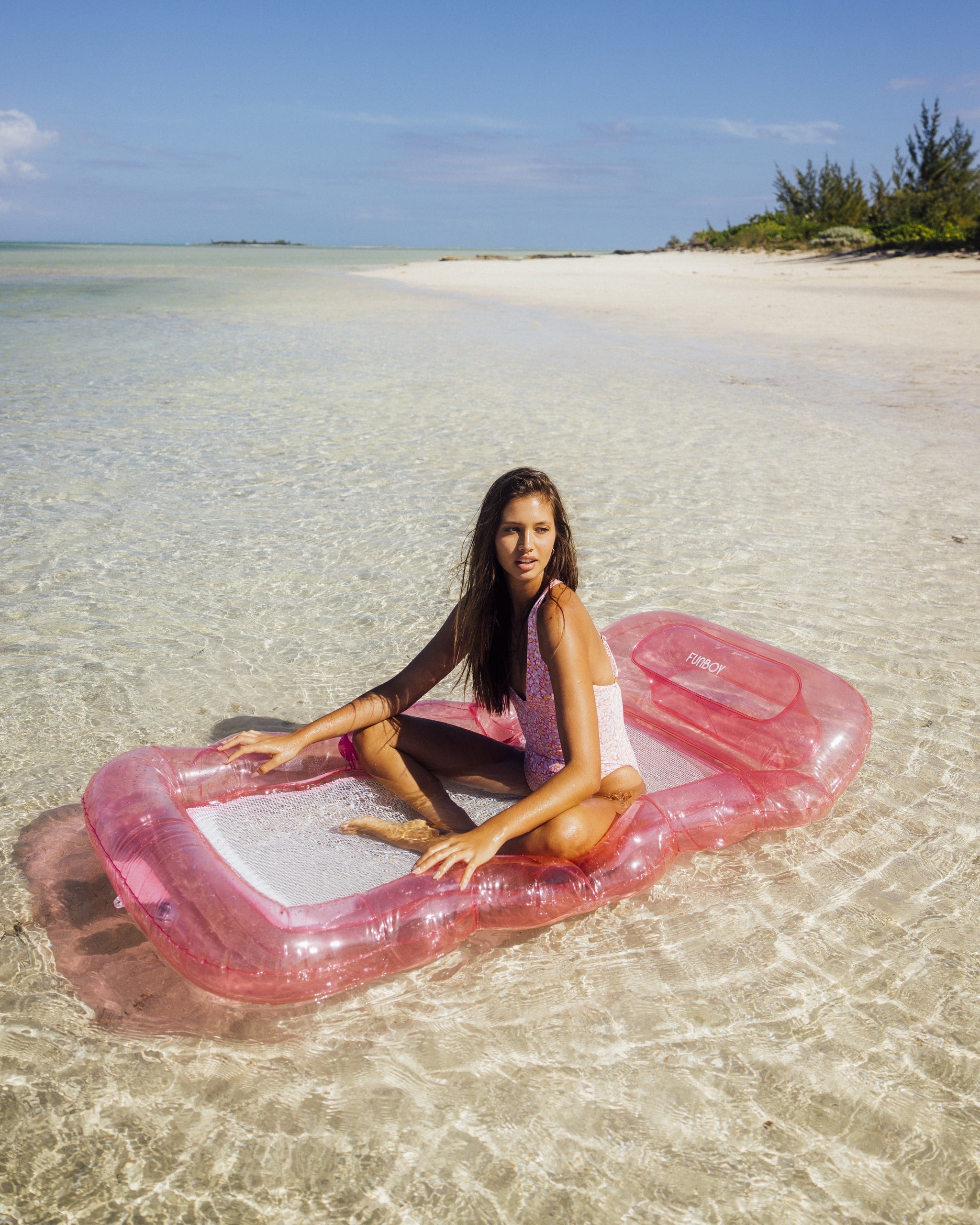 FUNBOY Clear Pink Mesh Lounger