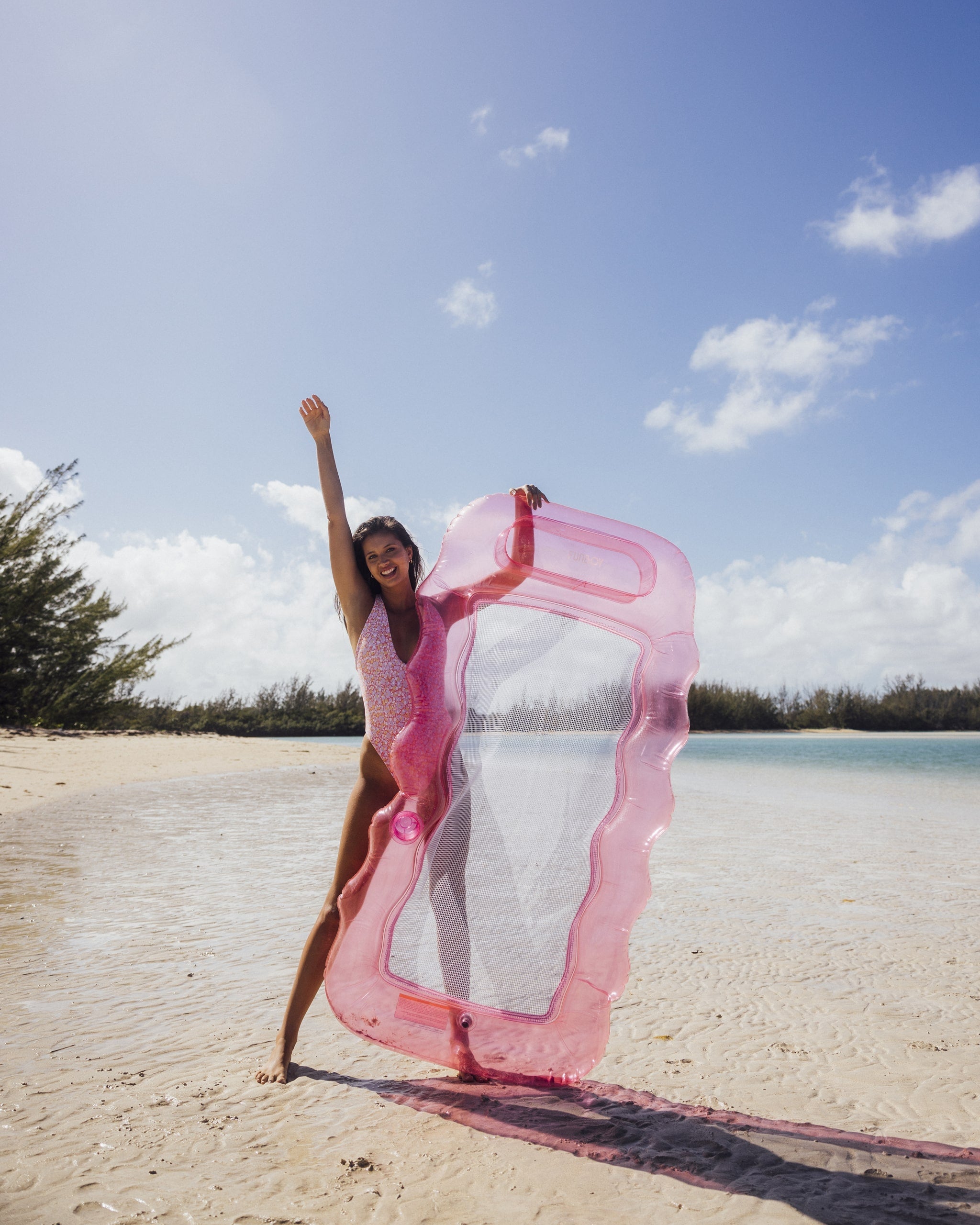 FUNBOY Clear Pink Mesh Lounger