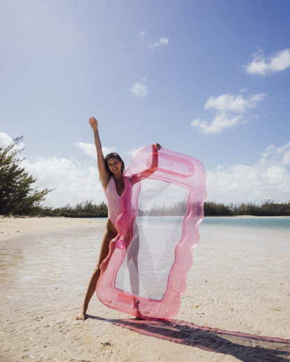 FUNBOY Clear Pink Mesh Lounger