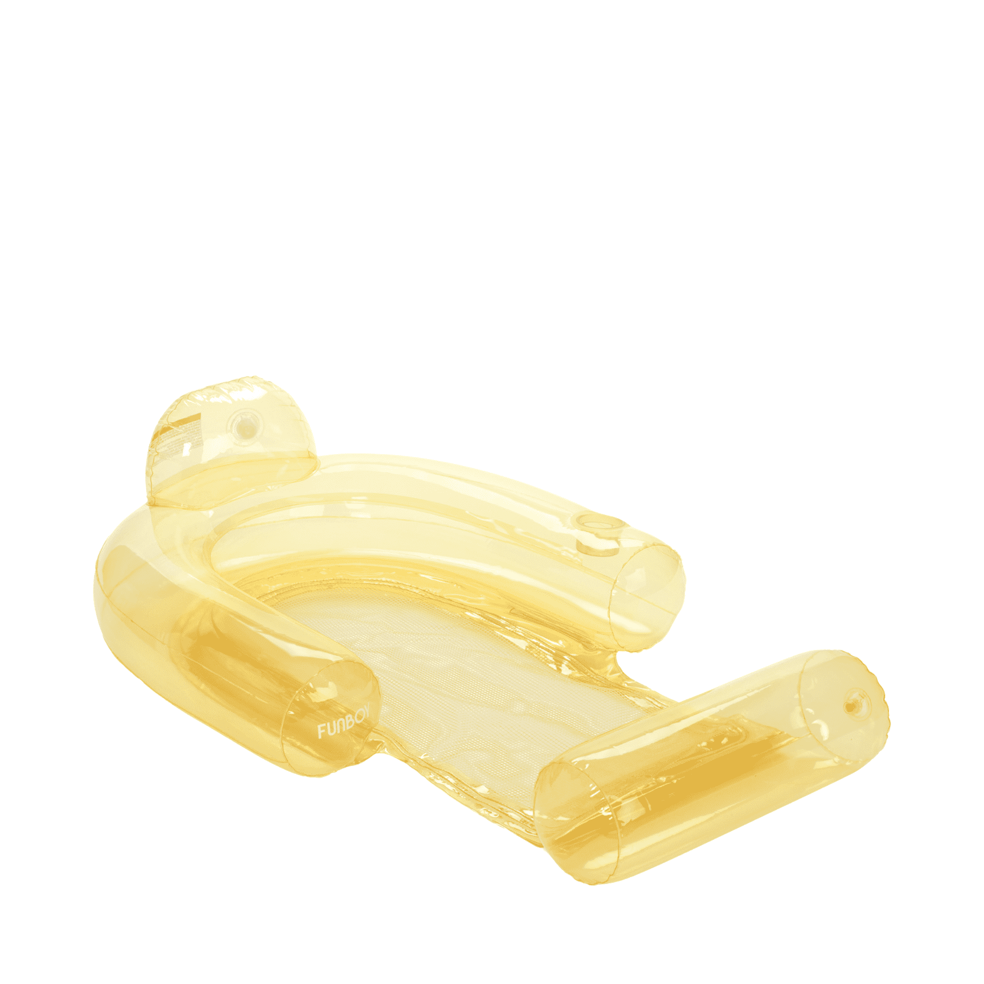 FUNBOY Clear Yellow Mesh Chair Pool Float & Water Hammock