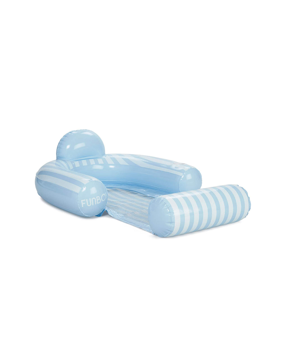 FUNBOY Blue & White Stripe Coastal Mesh Chair Pool Float