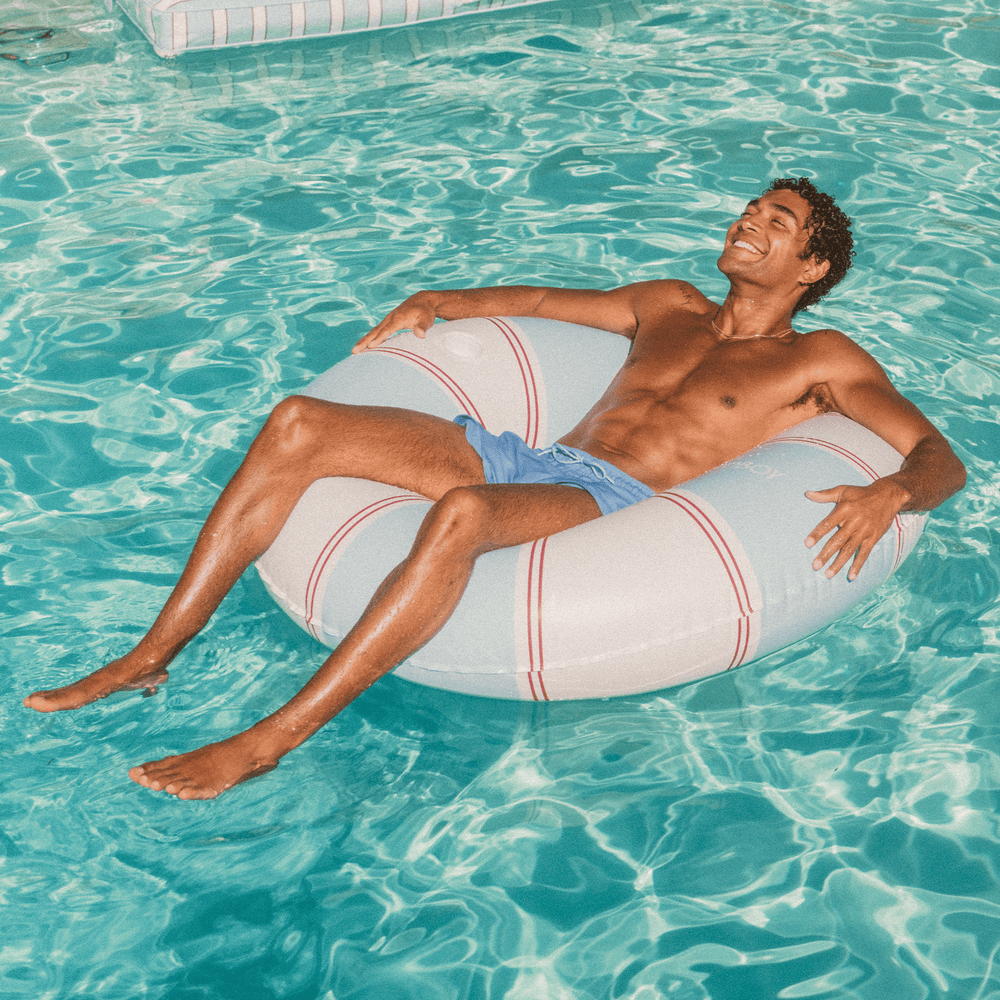 FUNBOY Red & Blue Striped Vintage Lux Tube Float