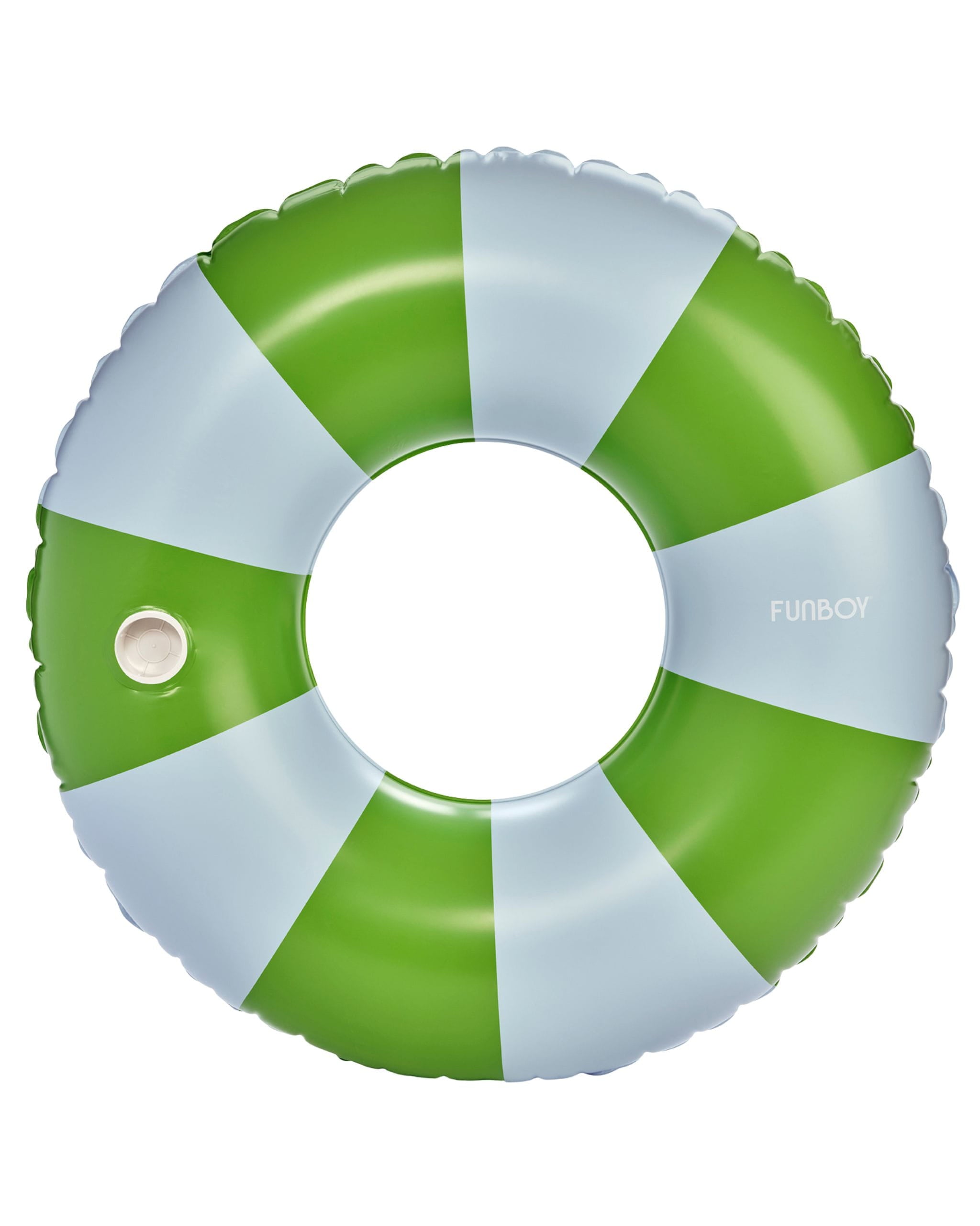 FUNBOY Large Pool Tube Float: Green & Blue Stripes, 48"