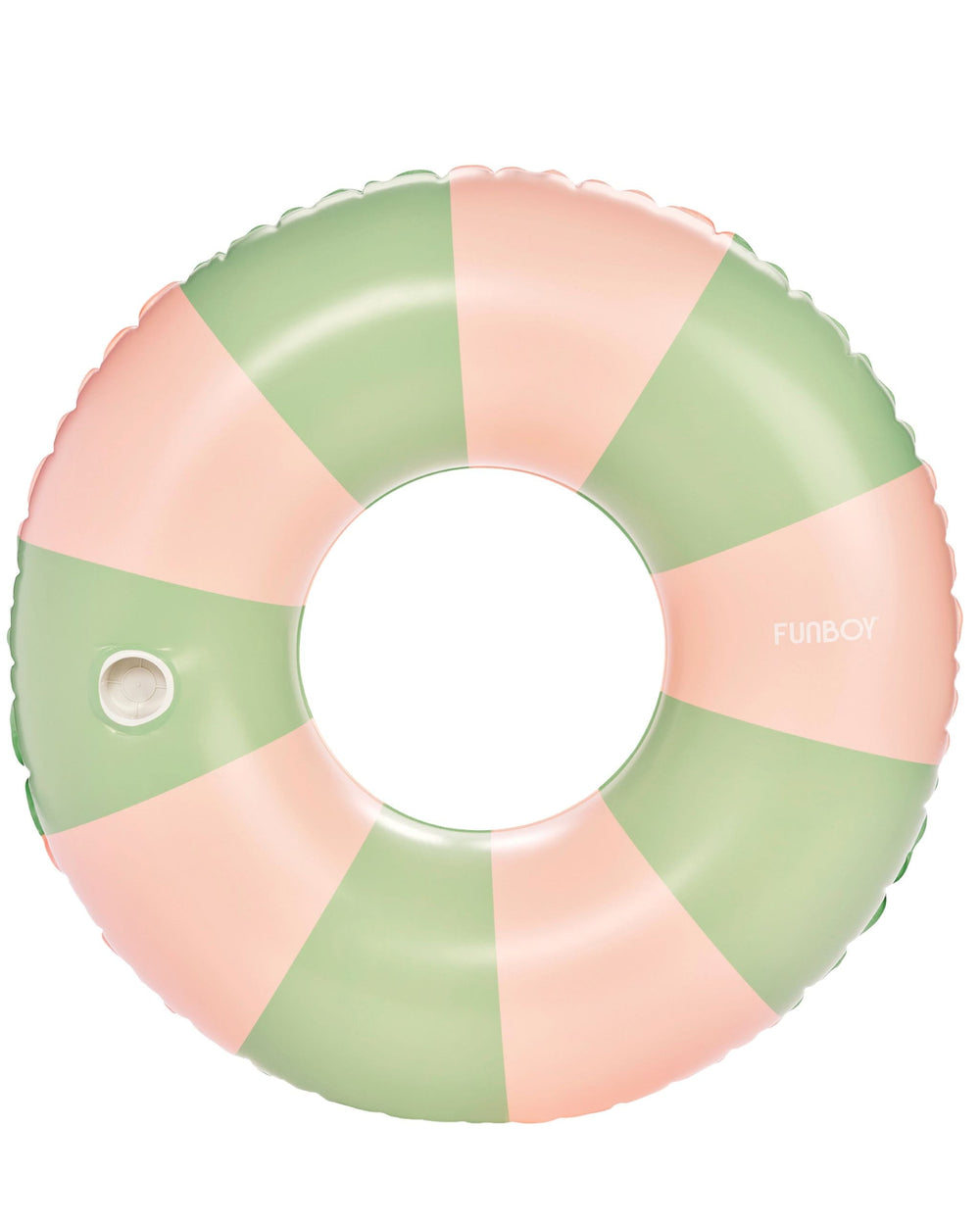 FUNBOY Large Pool Tube Float: Green & Pink Stripes, 48"