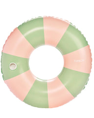 FUNBOY Large Pool Tube Float: Green & Pink Stripes, 48"