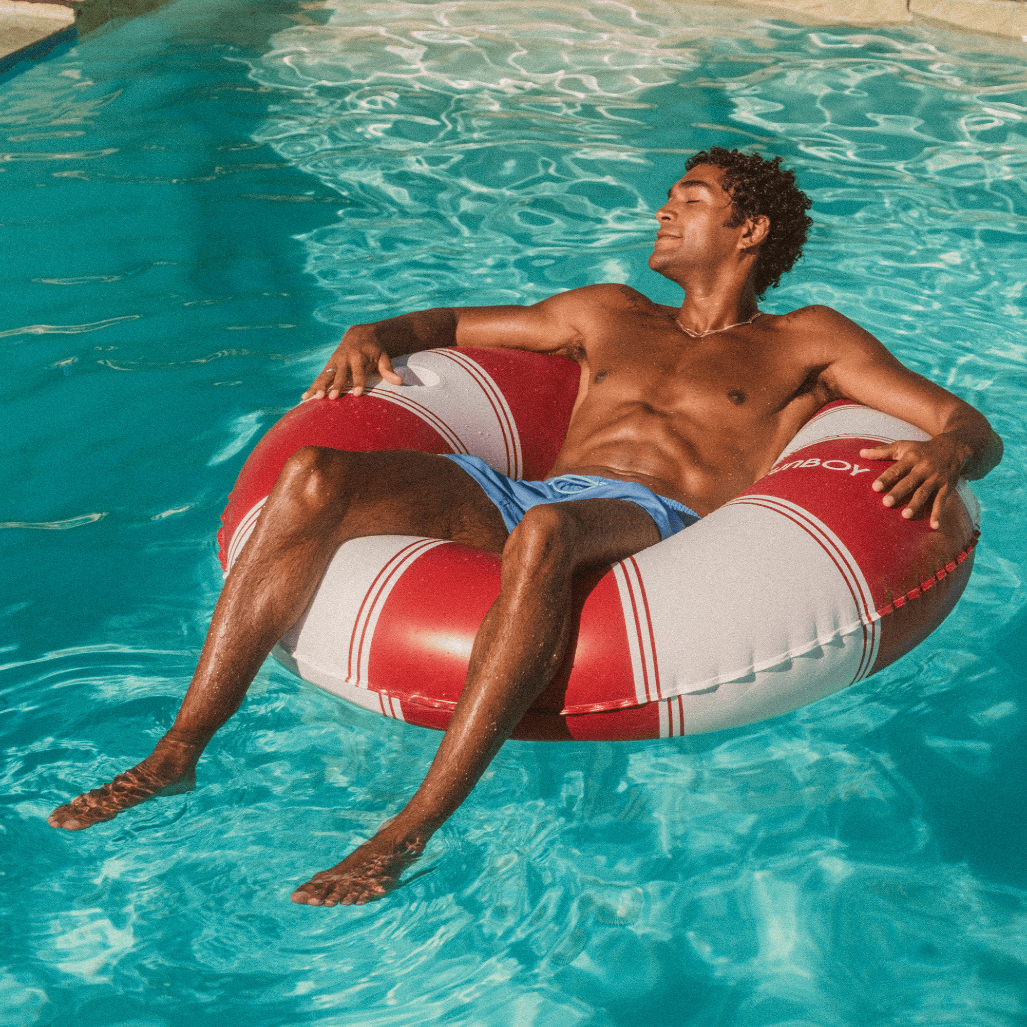 FUNBOY Red Vintage Lux Tube Float