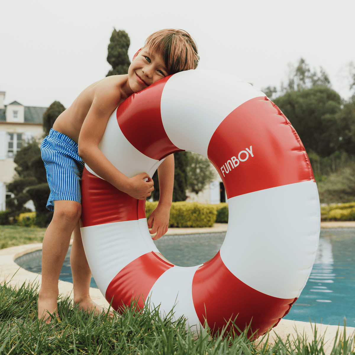 FUNBOY Pool Tubes for Kids: Vintage Kids Tube Float, Red