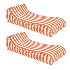 FUNBOY FUNBOY Fabric Sunbed Lounger 2- Pack, Orange & White