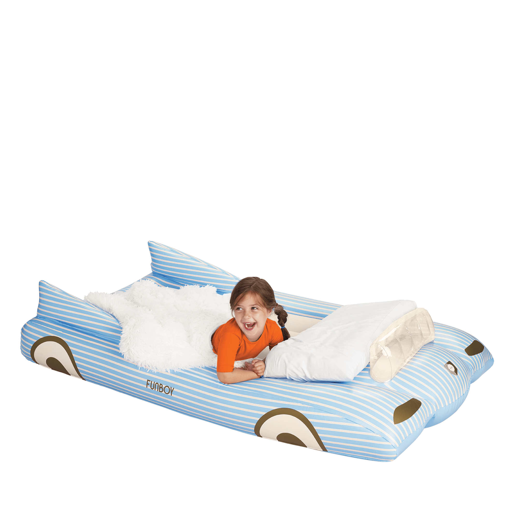 FUNBOY Kids Sleepover Bed - Blue Convertible Air Mattress