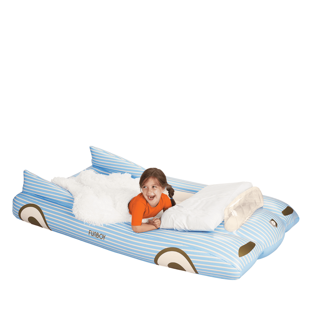FUNBOY Kids Sleepover Bed - Blue Convertible Air Mattress