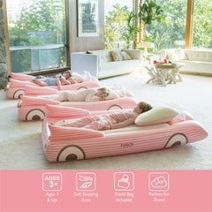 FUNBOY Kids Sleepover Bed - Pink Convertible Air Mattress