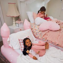 FUNBOY Kids Sleepover Bed - Pink Castle Air Mattress