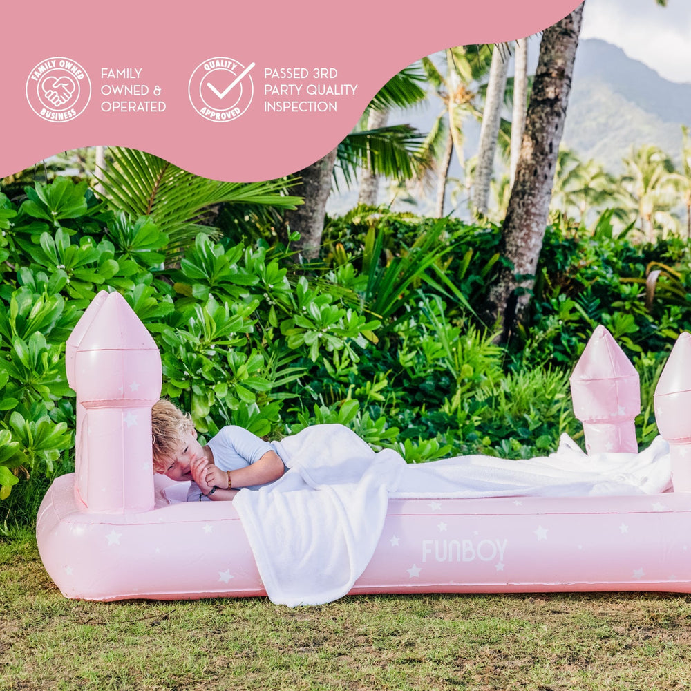 FUNBOY Kids Sleepover Bed - Pink Castle Air Mattress