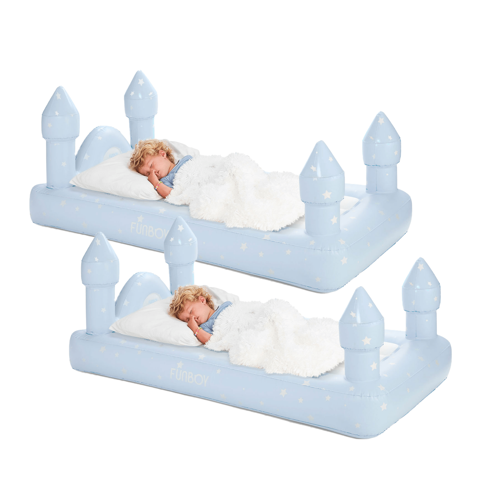 FUNBOY Sleepover Beds - Blue Castle, 2 Pack