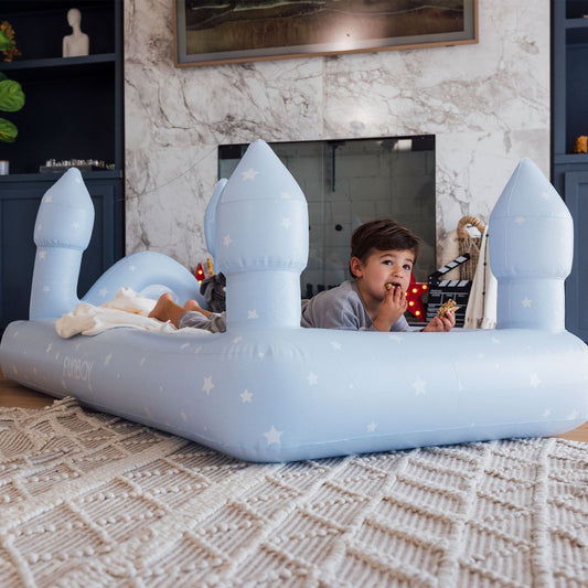 FUNBOY Kids Sleepover Bed - Blue Castle Air Mattress