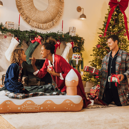 FUNBOY Kids Sleepover Bed - Christmas Gingerbread Air Mattress