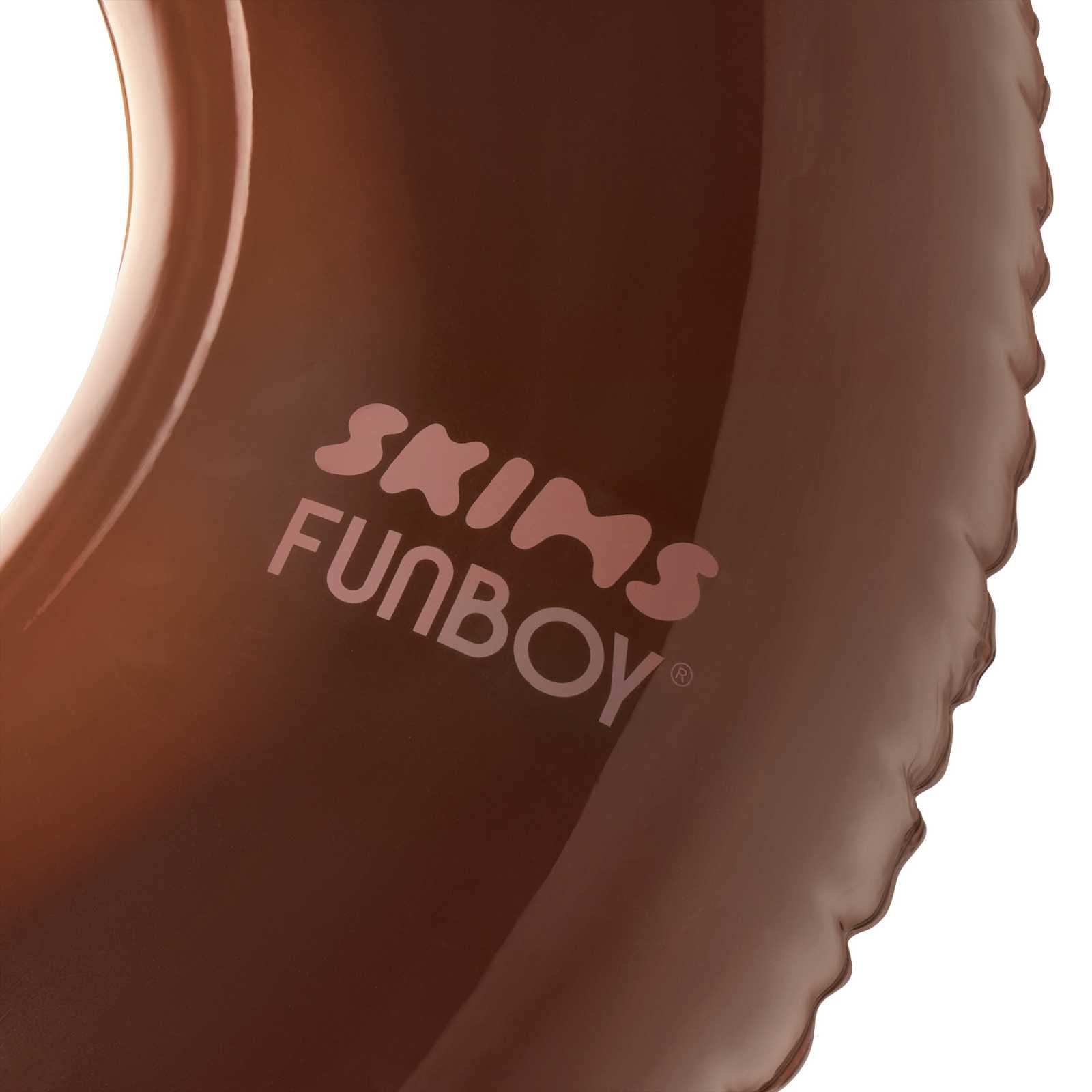 FUNBOY SKIMS x FUNBOY Cocoa Clear Tube Float, 46" Inflated w/ Cup Holder