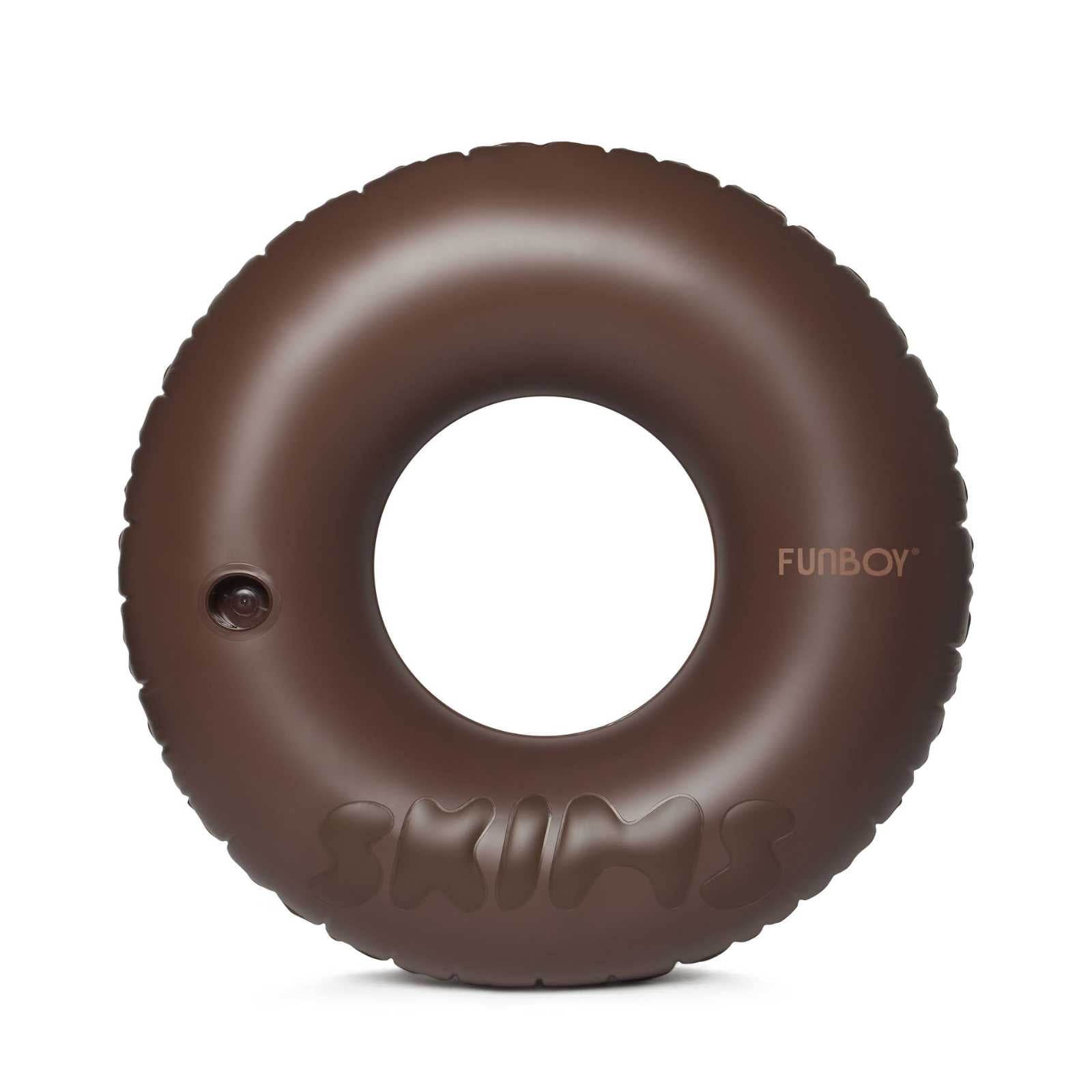 FUNBOY SKIMS x FUNBOY Cocoa Embossed Tube Float - 46" Inflated w/ cup holder