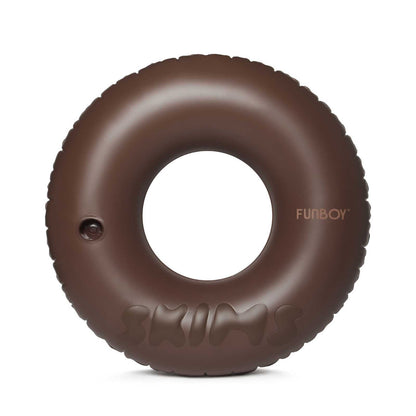 FUNBOY SKIMS x FUNBOY Cocoa Embossed Tube Float - 46" Inflated w/ cup holder
