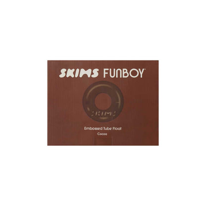 FUNBOY SKIMS x FUNBOY Cocoa Embossed Tube Float - 46" Inflated w/ cup holder