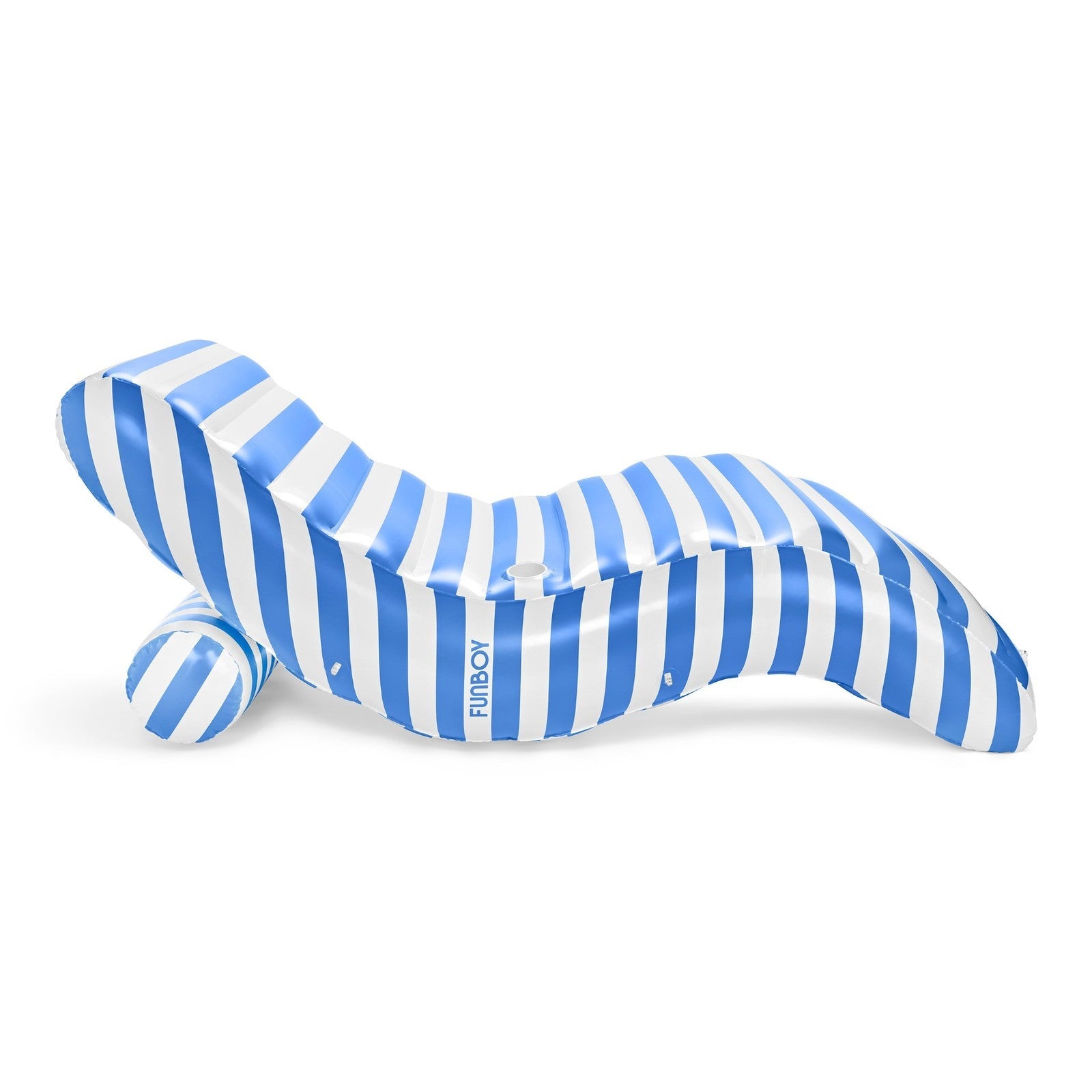FUNBOY Blue Striped Chaise Lounger Pool Float