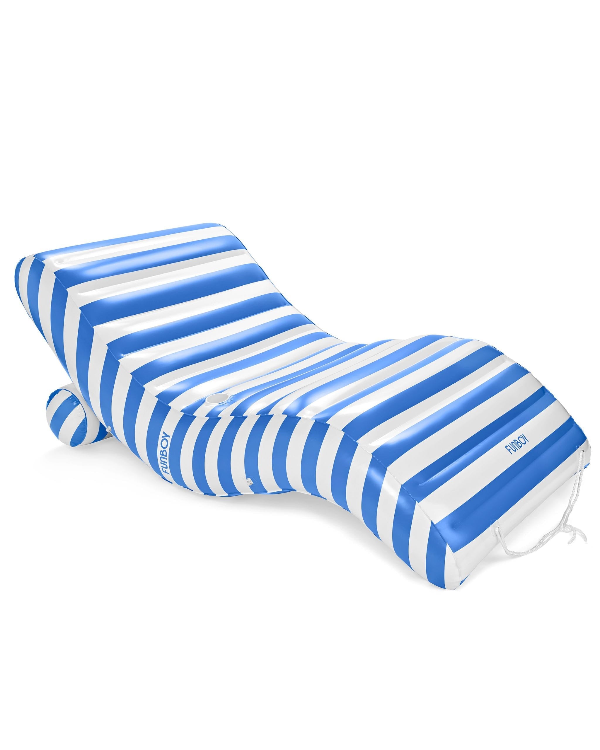 FUNBOY Blue Striped Chaise Lounger Pool Float