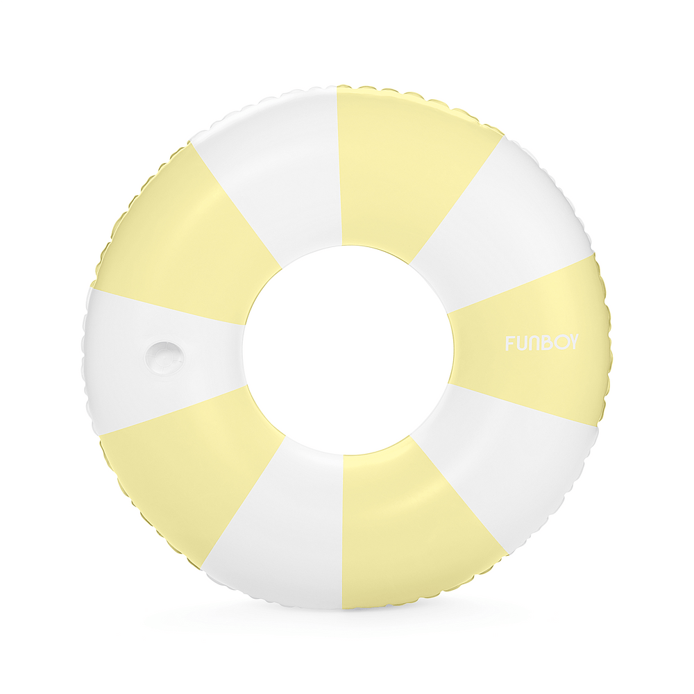 FUNBOY Yellow Vintage Stripe Tube Float