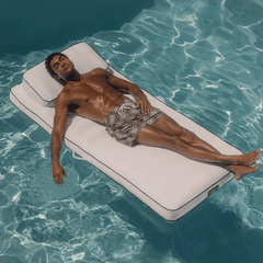 FUNBOY Fabric Classic Mat Lounger Pool Float - Classic White