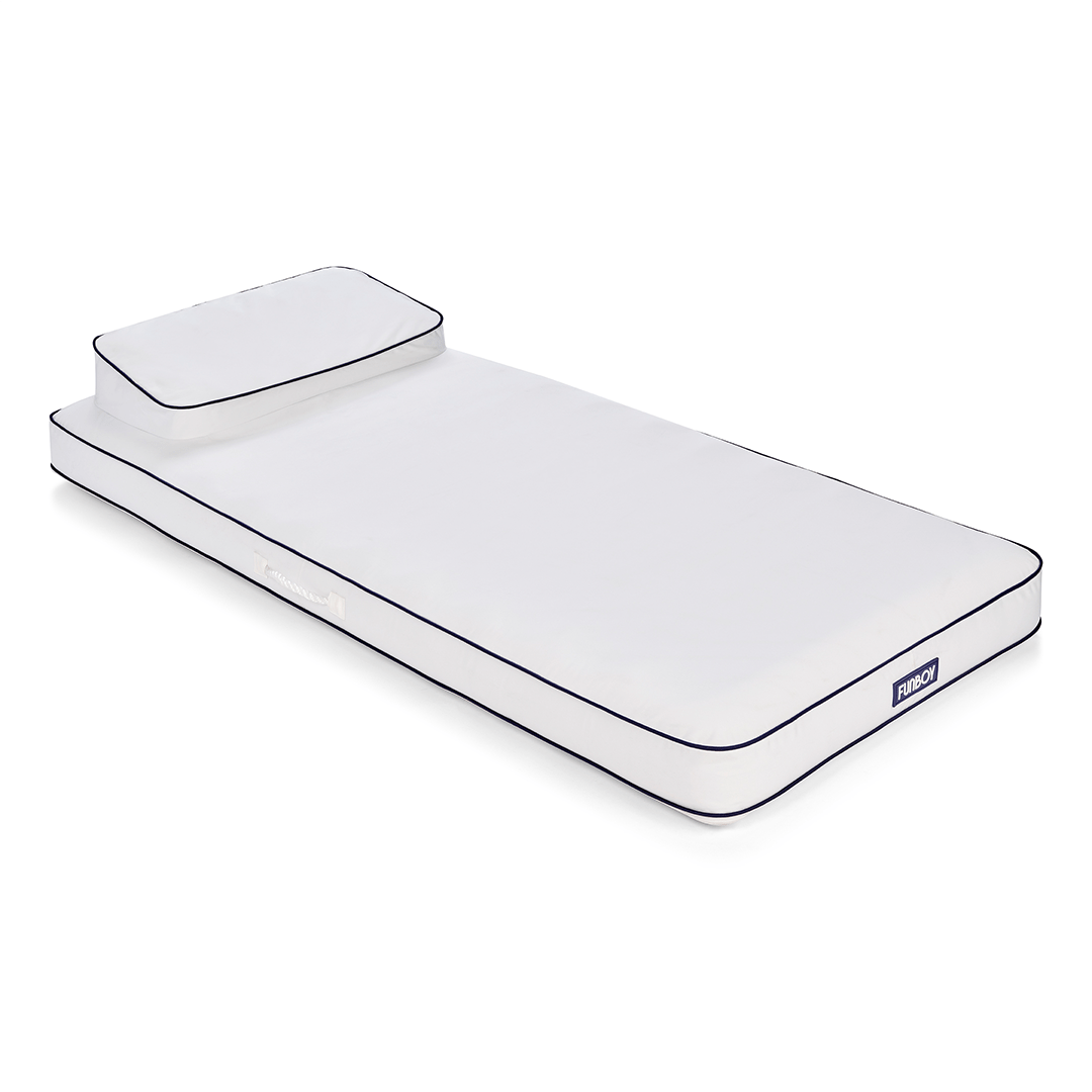 FUNBOY Fabric Classic Mat Lounger Pool Float - Classic White