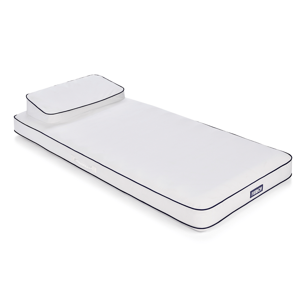 FUNBOY Fabric Classic Mat Lounger Pool Float - Classic White