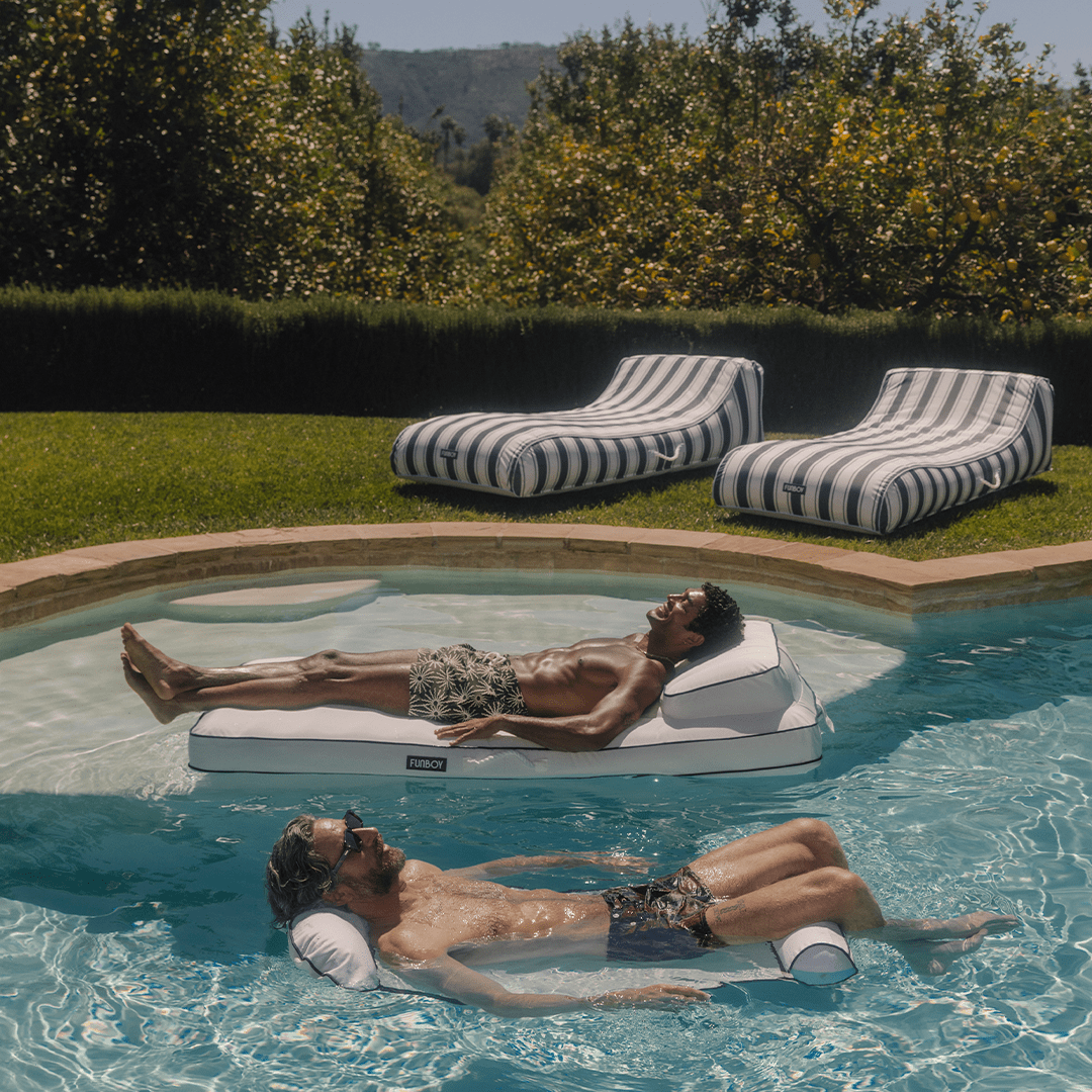 FUNBOY Fabric Classic Mat Lounger Pool Float - Classic White