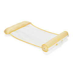 FUNBOY Premium Fabric Pool Hammock -Yellow Cabana Stripe