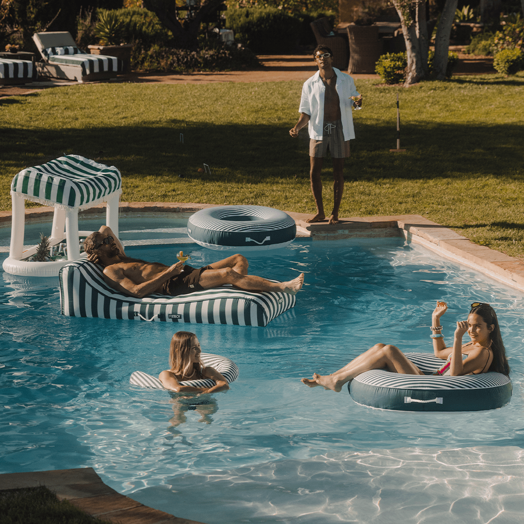 FUNBOY Fabric Covered Pool Noodle - Green Stripe