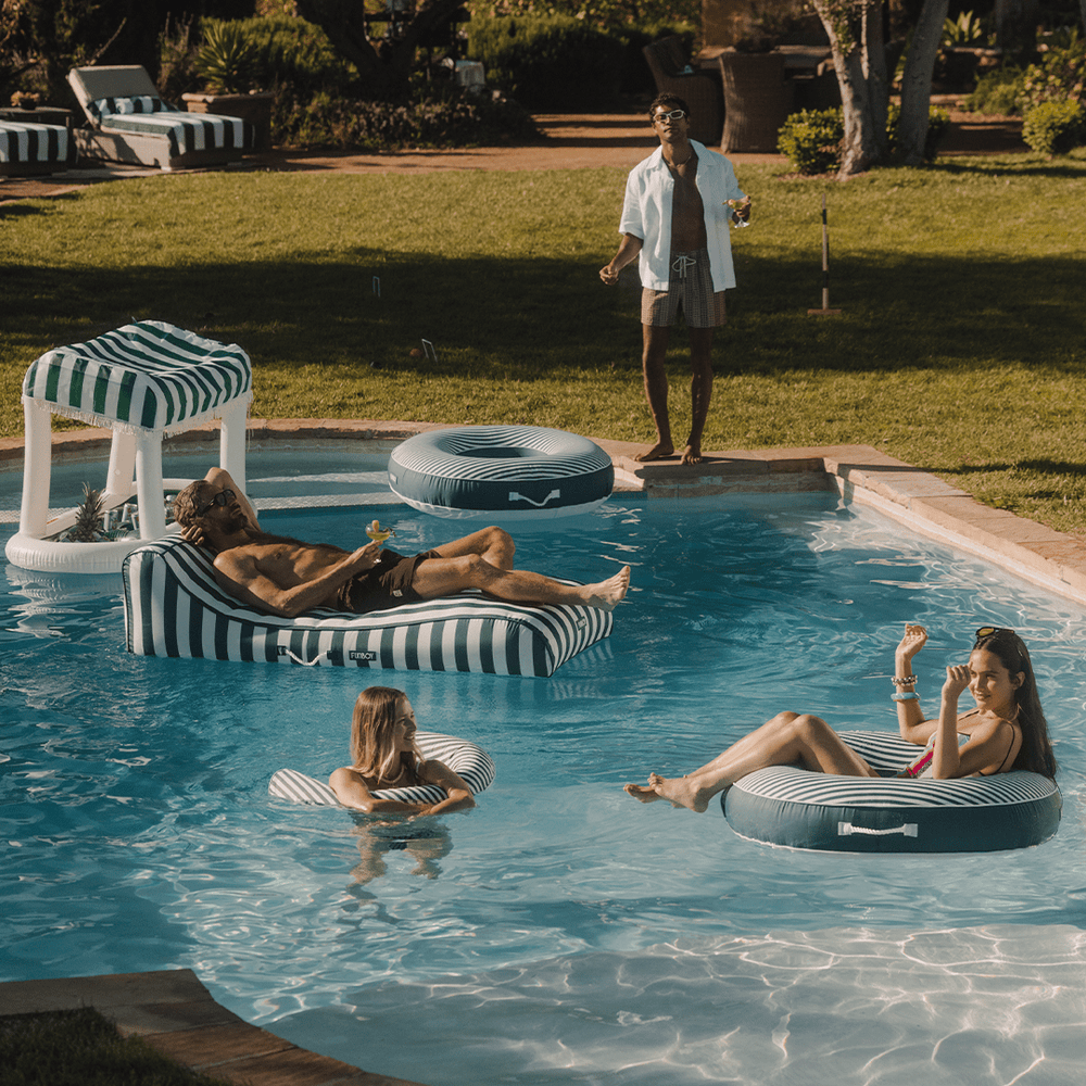 FUNBOY Fabric Covered Pool Noodle - Green Stripe