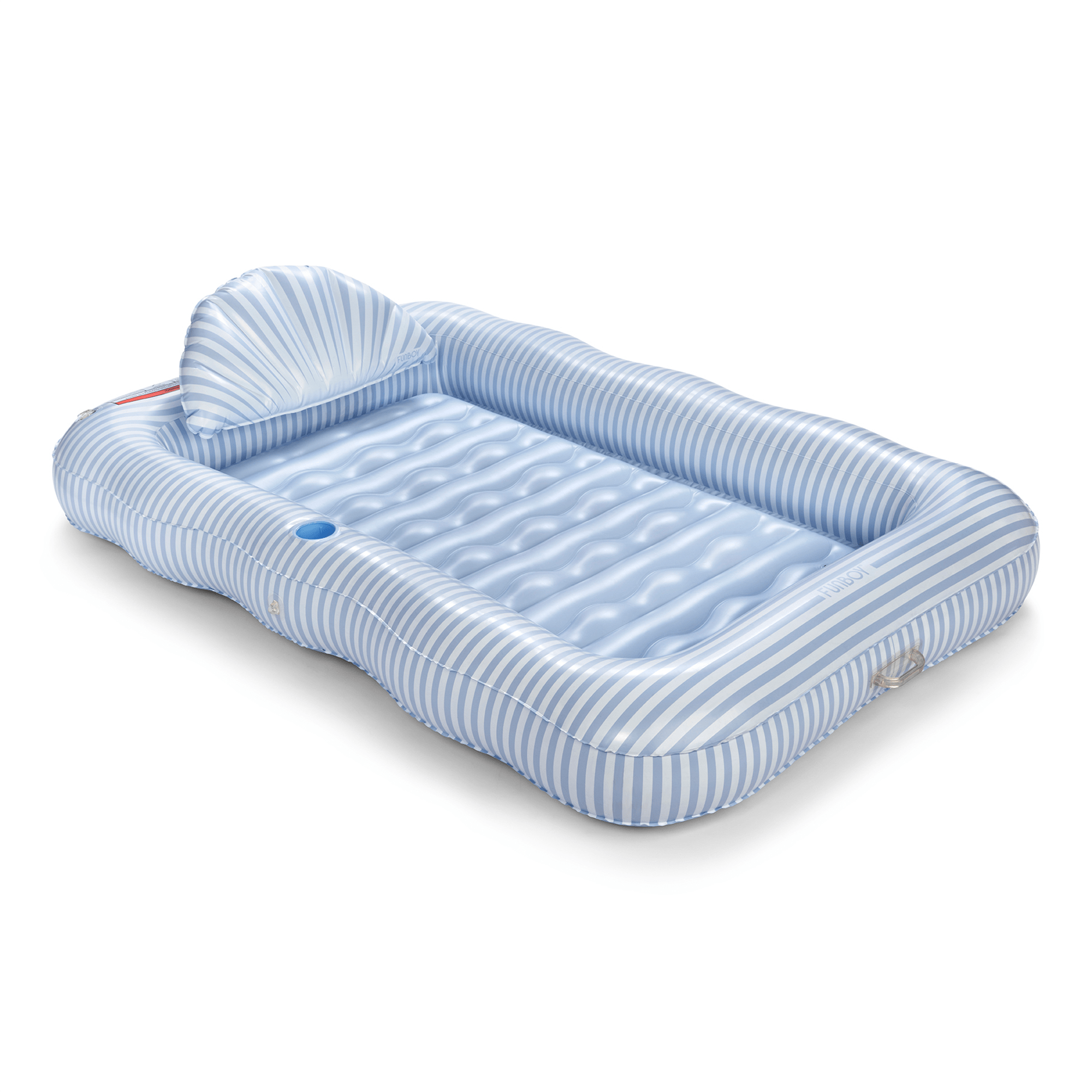 FUNBOY Tanning Pool Lounger: Blue & White Stripes