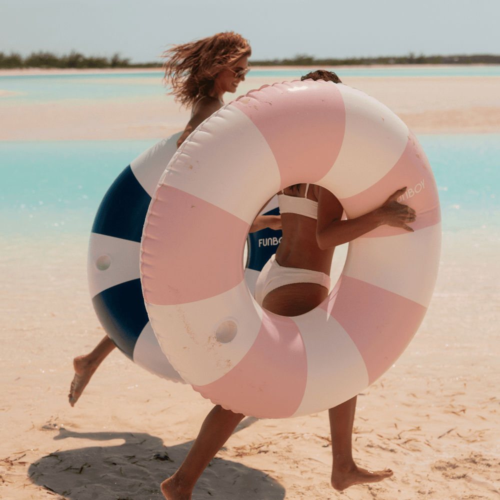FUNBOY Pink Vintage Striped Tube Float