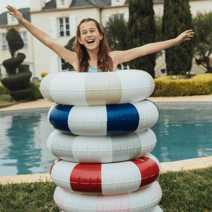 FUNBOY Pool Tubes for Kids: Vintage Kids Tube Float, Tan