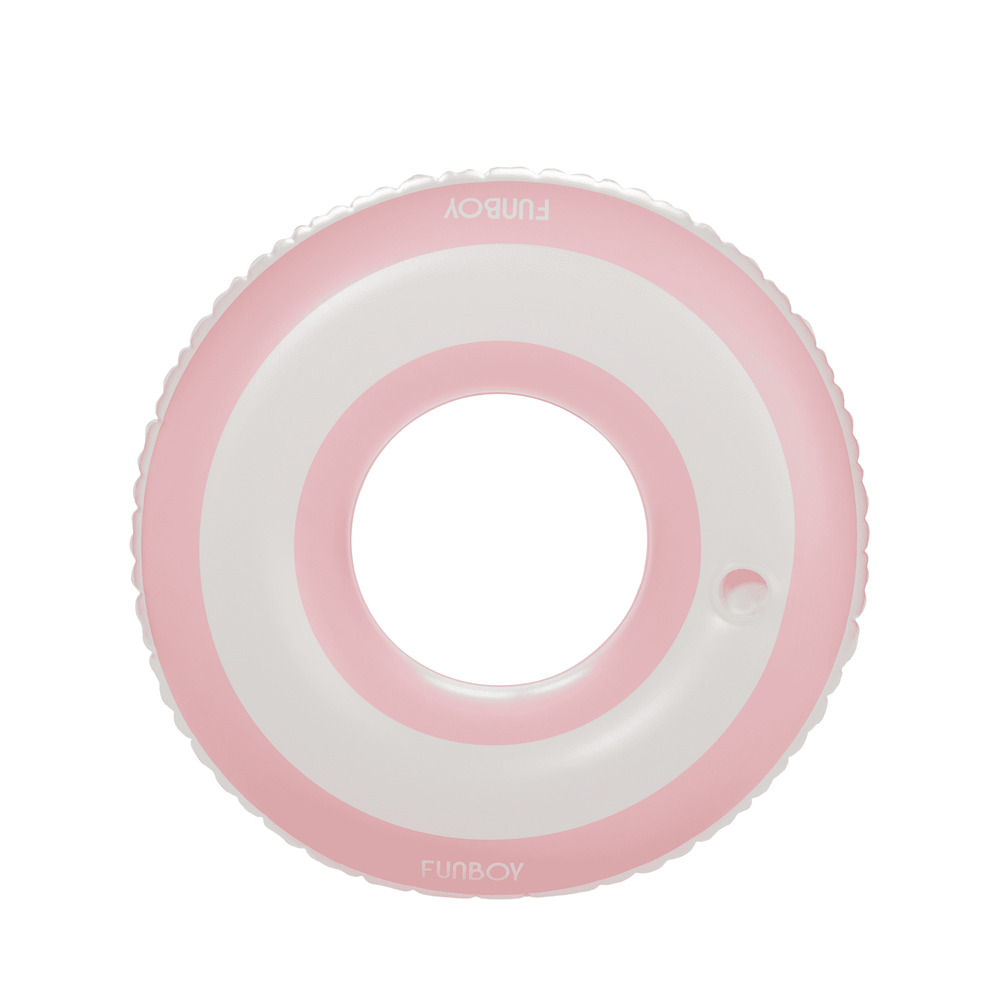 FUNBOY Pool Tube Float: Pink & White, Striped