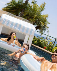 FUNBOY Blue & White Stripe Tube Pool Float