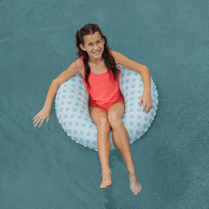 FUNBOY Blue Gingham Kids Tube Float