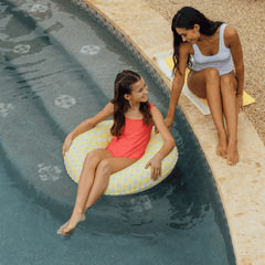 FUNBOY Kids Tube Float, 34", Yellow Gingham